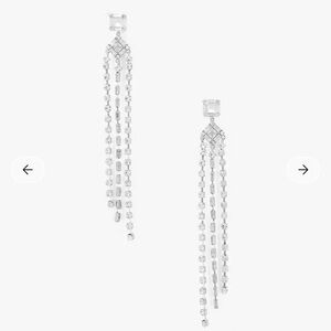 Kate Spade Silver Crystal Dangle Earrings